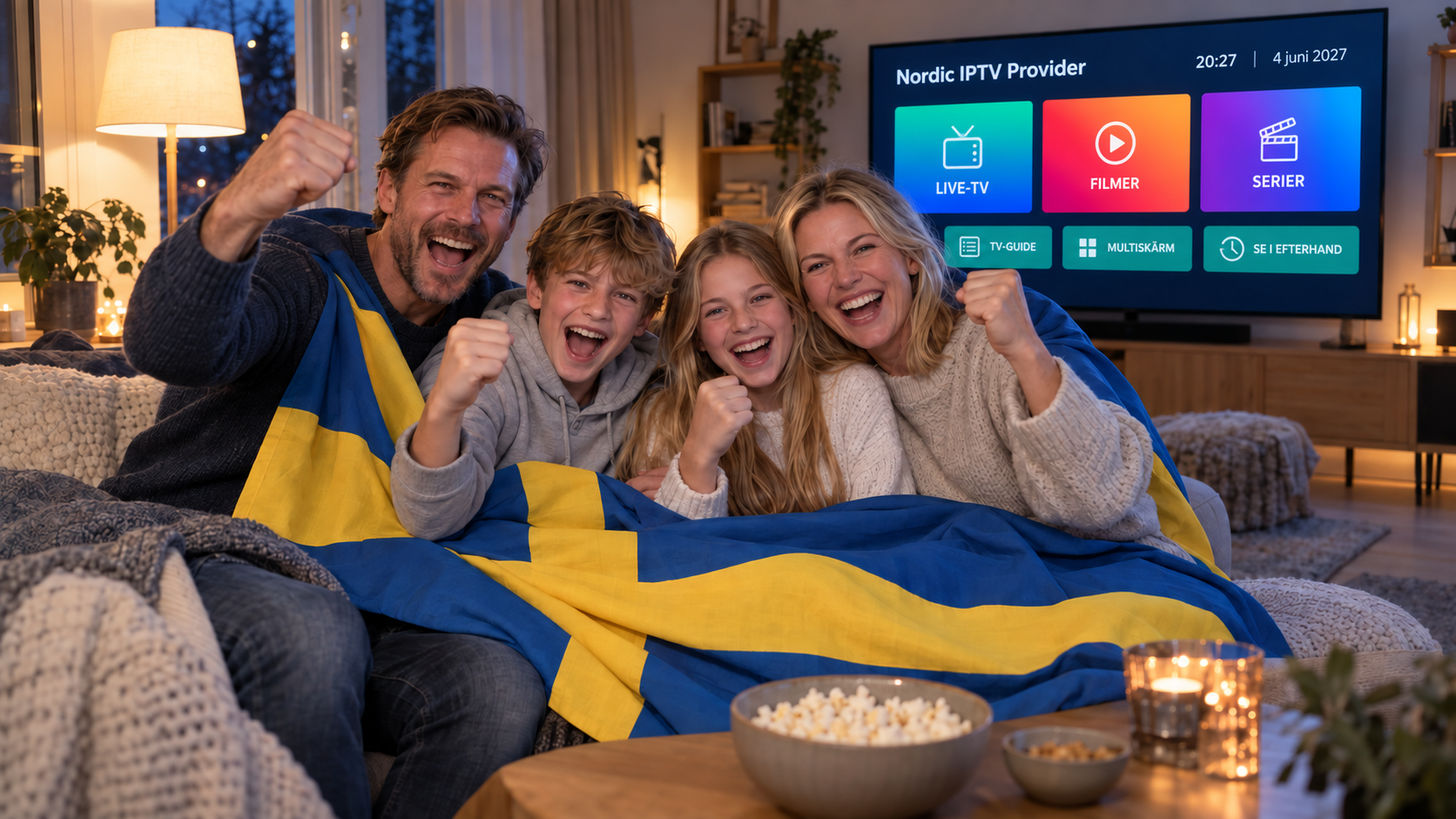 Installation av Nordic IPTV Provider i svenskt vardagsrum